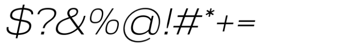 Prachason Neue Expanded Extra Light Italic Font OTHER CHARS