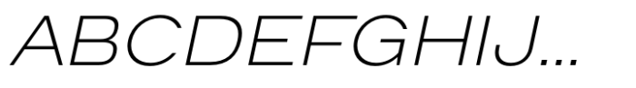 Prachason Neue Expanded Extra Light Italic Font UPPERCASE