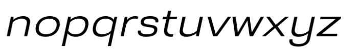 Prachason Neue Expanded Light Italic Font LOWERCASE
