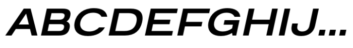 Prachason Neue Expanded Medium Italic Font UPPERCASE