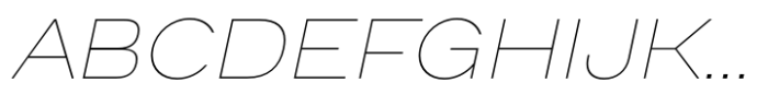 Prachason Neue Expanded Thin Italic Font UPPERCASE