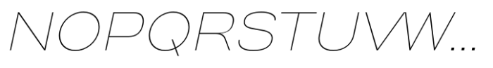 Prachason Neue Expanded Thin Italic Font UPPERCASE