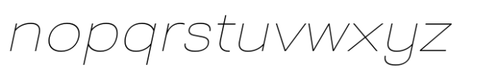 Prachason Neue Expanded Thin Italic Font LOWERCASE