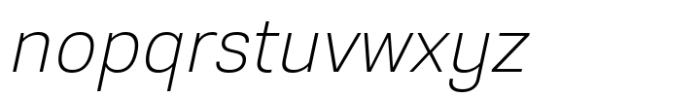 Prachason Neue Extra Light Italic Font LOWERCASE