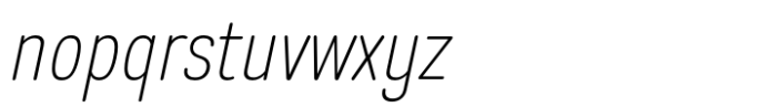 Prachason Neue Mon Condensed Extra Light Italic Font LOWERCASE