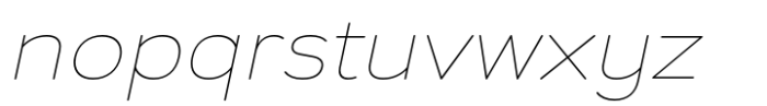 Prachason Neue Mon Expanded Thin Italic Font LOWERCASE