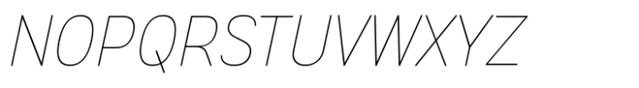Prachason Neue Mon Semi Condensed Thin Italic Font UPPERCASE