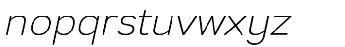 Prachason Neue Mon Semi Expanded Extra Light Italic Font LOWERCASE