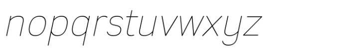Prachason Neue Mon Thin Italic Font LOWERCASE