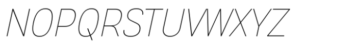 Prachason Neue Semi Condensed Thin Italic Font UPPERCASE