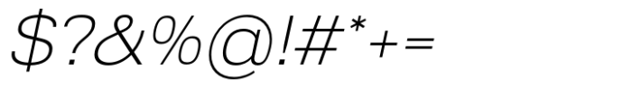 Prachason Neue Semi Expanded Extra Light Italic Font OTHER CHARS