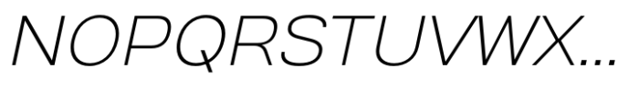 Prachason Neue Semi Expanded Extra Light Italic Font UPPERCASE