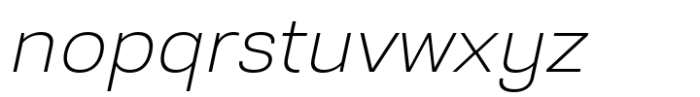 Prachason Neue Semi Expanded Extra Light Italic Font LOWERCASE