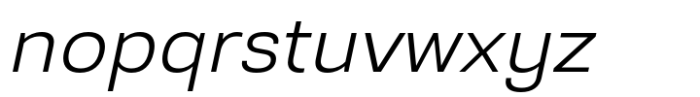 Prachason Neue Semi Expanded Light Italic Font LOWERCASE