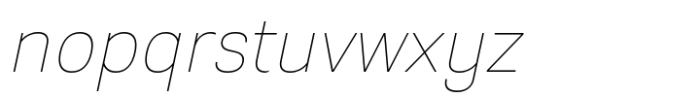 Prachason Neue Thin Italic Font LOWERCASE