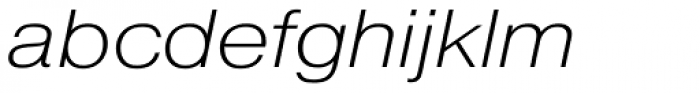 Pragmatica Ext ExtraLight Oblique Font LOWERCASE