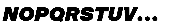 Pragmatica Next Black Slanted Font UPPERCASE