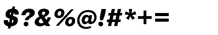 Pragmatica Next Bold Slanted Font OTHER CHARS