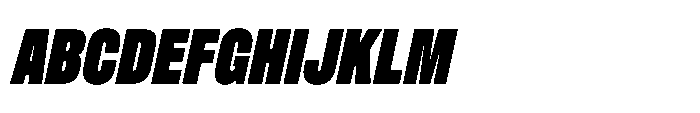 Pragmatica Next Compressed Black Slanted Font UPPERCASE