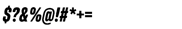 Pragmatica Next Compressed Bold Slanted Font OTHER CHARS
