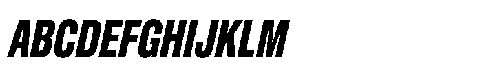 Pragmatica Next Compressed Bold Slanted Font UPPERCASE