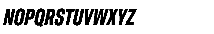 Pragmatica Next Compressed Bold Slanted Font UPPERCASE