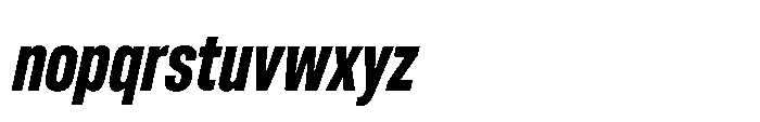 Pragmatica Next Compressed Bold Slanted Font LOWERCASE