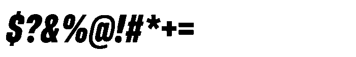 Pragmatica Next Compressed Extra Bold Slanted Font OTHER CHARS