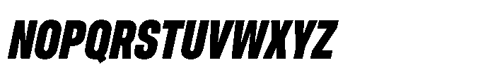 Pragmatica Next Compressed Extra Bold Slanted Font UPPERCASE