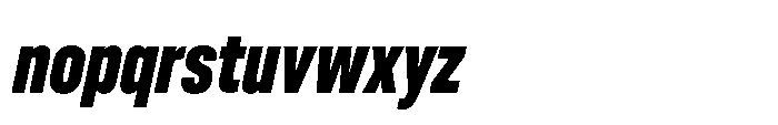 Pragmatica Next Compressed Extra Bold Slanted Font LOWERCASE