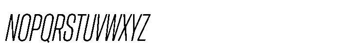 Pragmatica Next Compressed Extralight Slanted Font UPPERCASE