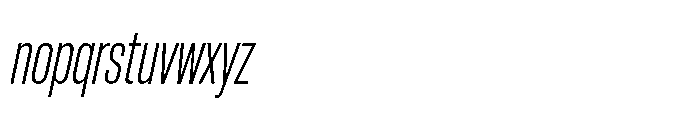 Pragmatica Next Compressed Extralight Slanted Font LOWERCASE