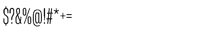 Pragmatica Next Compressed Extralight Font OTHER CHARS