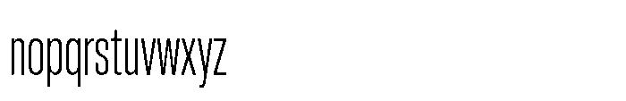 Pragmatica Next Compressed Extralight Font LOWERCASE