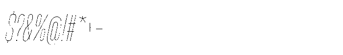Pragmatica Next Compressed Hairline Slanted Font OTHER CHARS