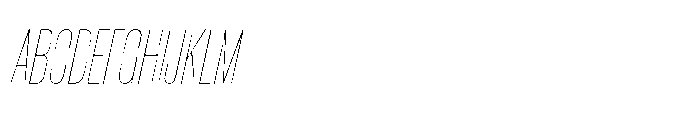 Pragmatica Next Compressed Hairline Slanted Font UPPERCASE