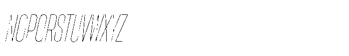 Pragmatica Next Compressed Hairline Slanted Font UPPERCASE