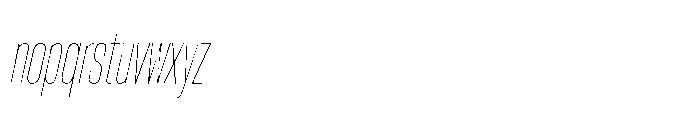 Pragmatica Next Compressed Hairline Slanted Font LOWERCASE