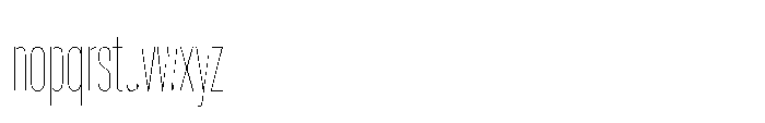 Pragmatica Next Compressed Hairline Font LOWERCASE