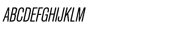 Pragmatica Next Compressed Light Slanted Font UPPERCASE