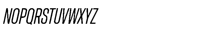 Pragmatica Next Compressed Light Slanted Font UPPERCASE