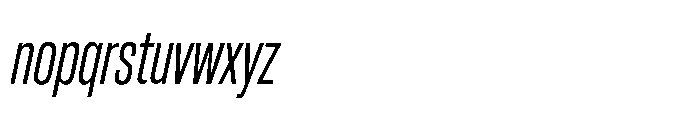 Pragmatica Next Compressed Light Slanted Font LOWERCASE
