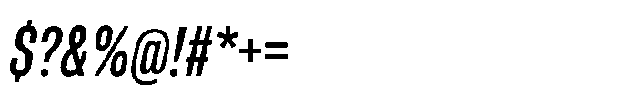 Pragmatica Next Compressed Medium Slanted Font OTHER CHARS