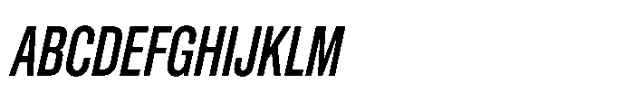 Pragmatica Next Compressed Medium Slanted Font UPPERCASE