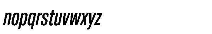 Pragmatica Next Compressed Medium Slanted Font LOWERCASE