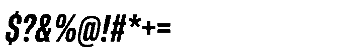 Pragmatica Next Compressed Semi Bold Slanted Font OTHER CHARS