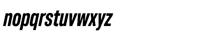 Pragmatica Next Compressed Semi Bold Slanted Font LOWERCASE