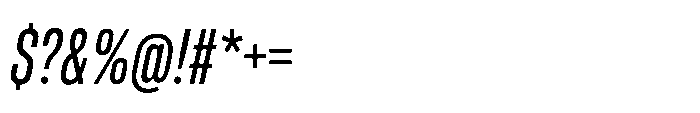 Pragmatica Next Compressed Slanted Font OTHER CHARS
