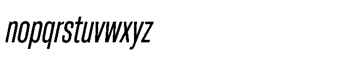Pragmatica Next Compressed Slanted Font LOWERCASE