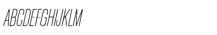 Pragmatica Next Compressed Thin Slanted Font UPPERCASE
